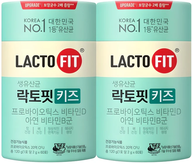 락토핏 키즈 유산균, 60회분, 120g, 2개 - 쿠팡