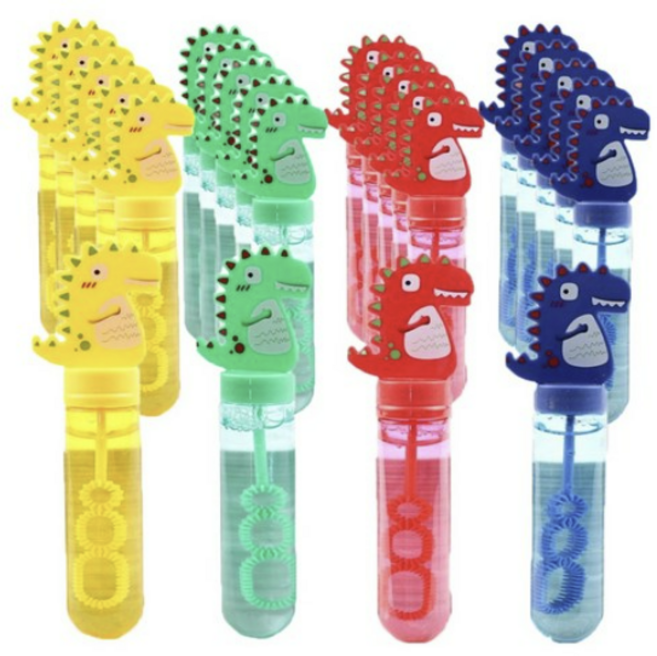 퍼줌 지그재그 공룡 비눗방울 4종 x 6p 세트, 노랑, 초록, 빨강, 파랑, 1세트