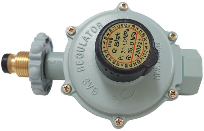 국산 화영 LPG 5kg/h 15.0kPa 준저압 압력조정기, 단일, 1개