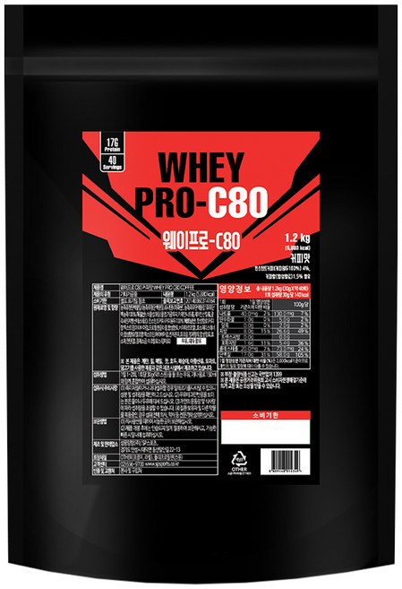 [임박특가] 웨이프로 C80 1.2kg 커피맛 (소비기한 2026-08-15), 40회분, 1개