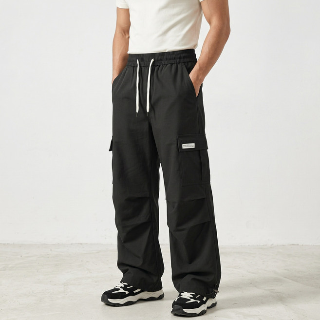 FINAL SENSE 여름용 아이스실크 팬츠 유니섹스 루즈핏 통기성 카고팬츠 스트레치 팬츠 흡습속건 바지 여름 바지