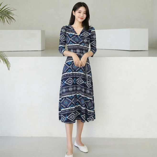 프롬코 여성 편한 롱원피스 봄 여름 데일리 원피스