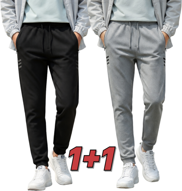 [2개 세트] 보니따민 남자 트레이닝 바지 세트