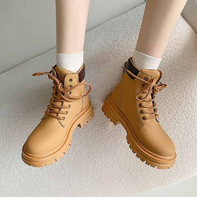 라블 레이스업 워커 부츠