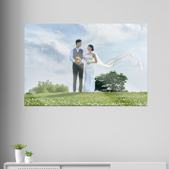피앙세포토 (1+1이벤트) 아크릴액자 주문제작 대형 웨딩 본식 웨딩 가족사진, 화이트
