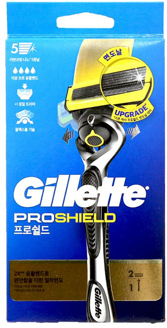 질레트 프로쉴드 옐로우 면도기, 1개
