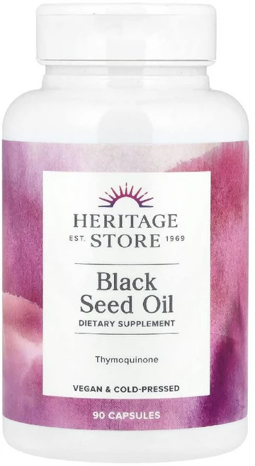 Heritage Store 블랙 씨드 오일 캡슐 90정, 1개 - 쿠팡