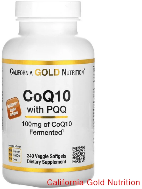 CoQ10 100mg PQQ 10mg 캘리포니아골드 코큐텐 with PQQ 유비퀴논 California Gold, 1개, 240정 - 쿠팡