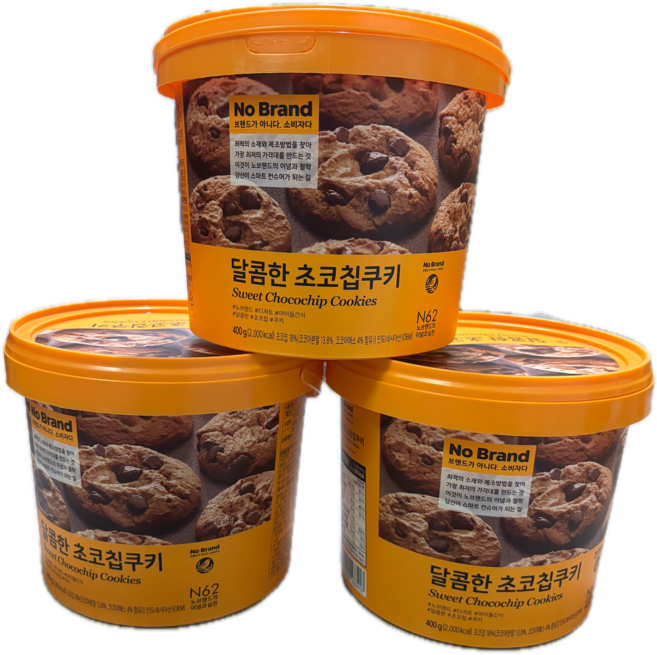 노브랜드 달콤한 초코칩쿠키, 3개, 400g
