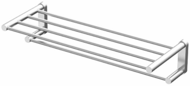 크롬 욕실 수건타올걸이 2단 화장실 스텐 선반, 1개