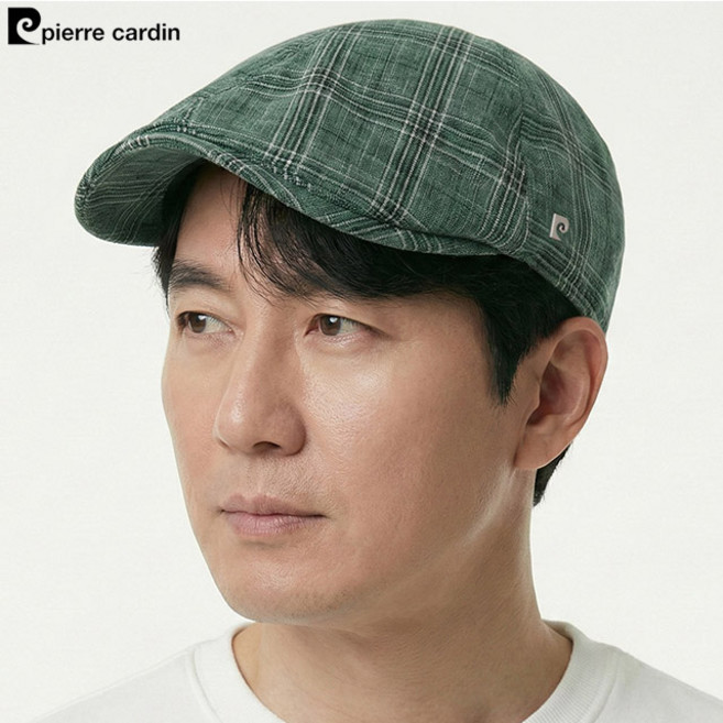 [국산] 여름 남성 피에르가르뎅 헌팅캡 글렌 체크