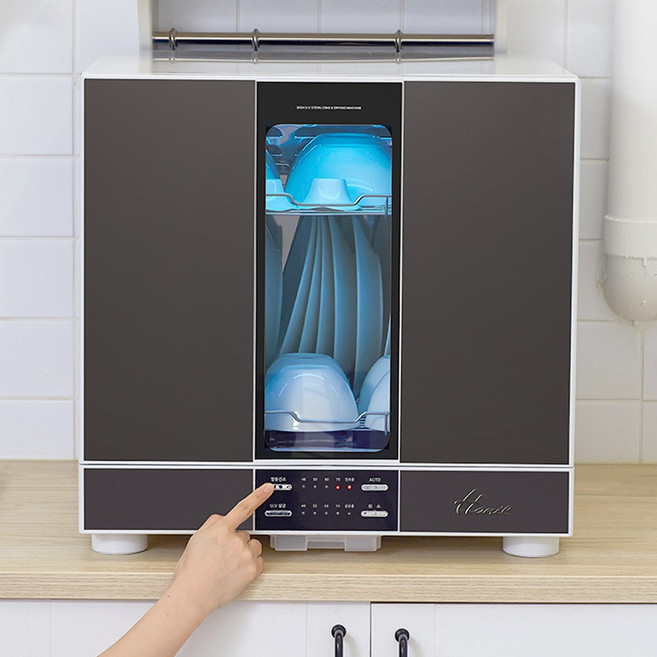 한일 가정용 업소용 대용량 UV 식기건조기 8인용 식기 살균 건조기, 다크실버