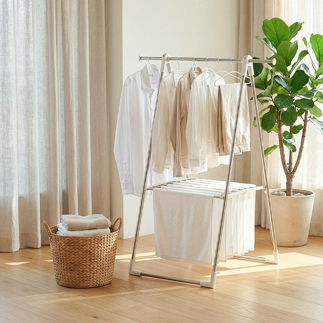 블렌드 A형 빨래건조대, 화이트