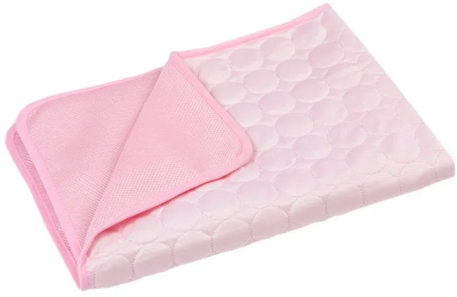 쿨링 아이스 시원한 냉감 패드 이불 강아지 쿨매트 여름 애완동물 냉방 침대 특대형 소형견 대형견 애완용품 고양이 내구성 담요 소파, XXL 150x100cm, 6)pink, 1개