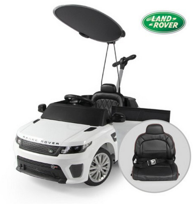 대호토이즈 레인지로버 이보크 전동 푸쉬카, 화이트, 1개