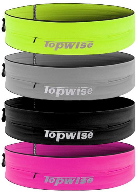 탑와이즈2 마라톤 플립벨트 힙색 런닝, L 블랙, 블랙, 1개