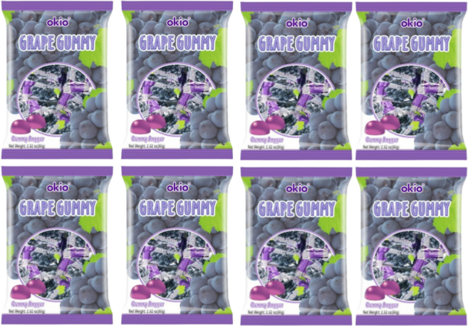 오키오 그레이프 구미, 80g, 8개