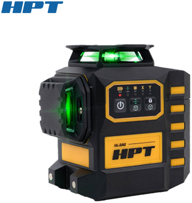 HPT 레이저레벨기 그린 충전 전자식 오토 배터리2개 풀세트 HL-3AG, 1개