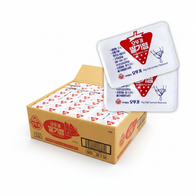 오뚜기 일회용 딸기잼 디스펜팩 12g 96개 일회용잼