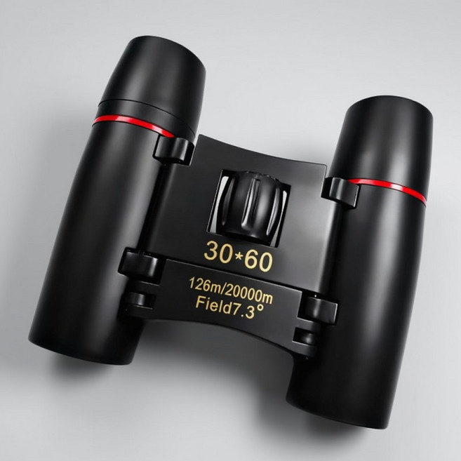 휴대용 고배율 접이식 쌍안경 30x60 아웃도어 캠핑 공연 관람용 고화질 생활방수 미니 망원경, 1cm