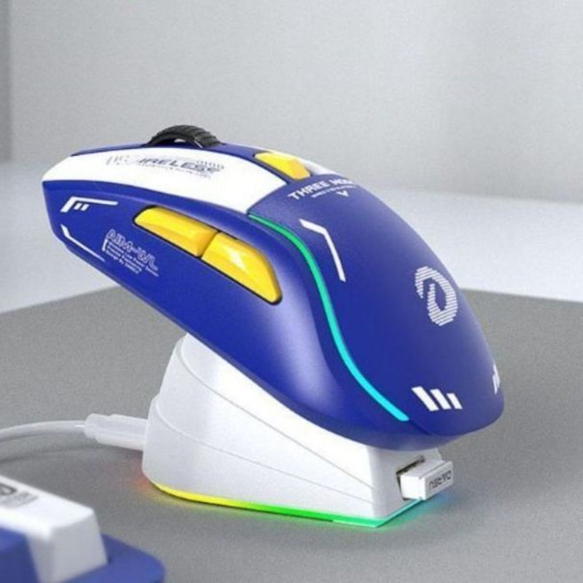 다얼유 A950 유무선마우스 블루 블루투스 게이밍 초경량 AIR, 4. 블랙