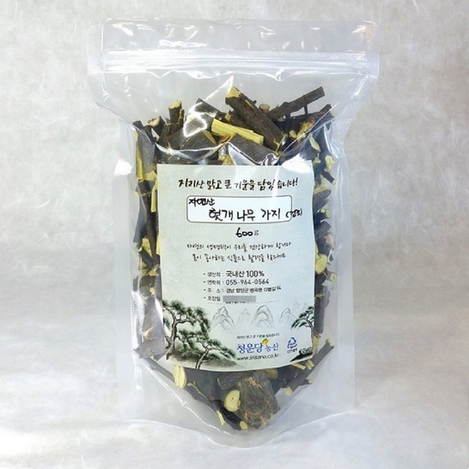 청운당농산 지리산 자연산 헛개나무 가지 헛개 열매, 1개, 헛개나무가지 600g
