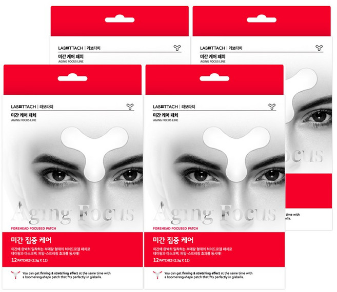 라보타치 미간 팔자 눈가 주름 패치 탄력 보습케어 12매, 12개입, 4개