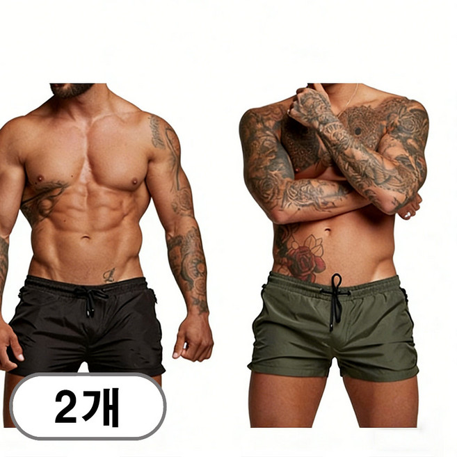 차쿠 1+1 남성 여름 헬스 숏 반바지 운동 스포츠 머슬 트레이닝 짐웨어 비치 숏 팬츠 반바지