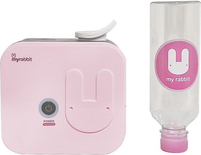 우리텍 마이래빗 토끼 터치 무드 보틀 가습기 + 물병, DJ-162P(핑크), 핑크