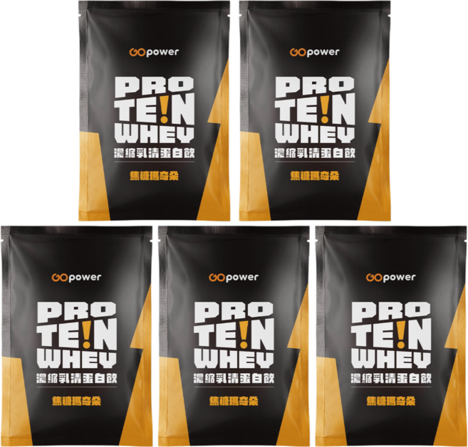 GOpower 濃縮乳清蛋白 焦糖瑪奇朵風味 隨身包, 5個