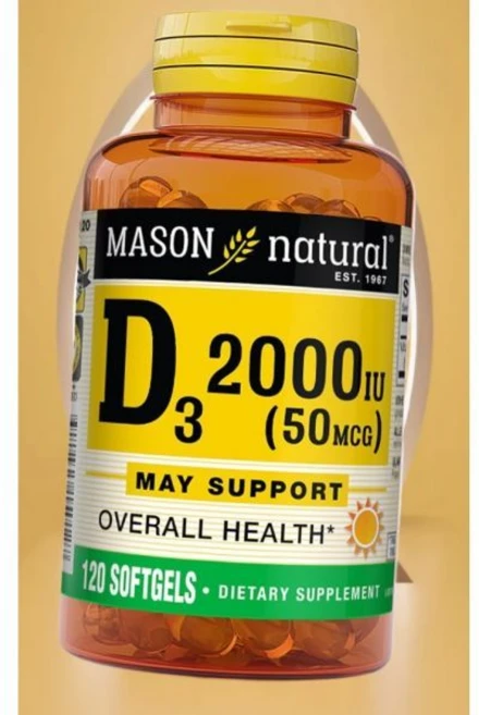 비타민D 메이슨 내추럴 비타민 D3 2000 U 소프트젤 120개, 1개, 120정 - 쿠팡