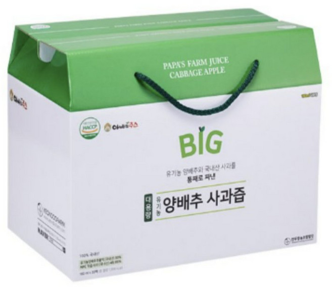 연두팜 양배추 사과즙 180ml 30개입 1개, 30개