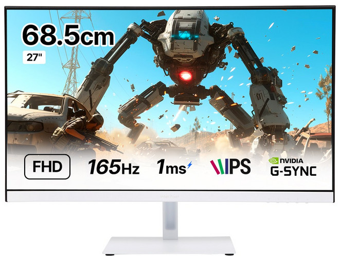 인터픽셀 IP2734W FAST IPS 165Hz 화이트 게이밍 모니터 27인치 무결점, IP2734W_무결점, 68.5cm