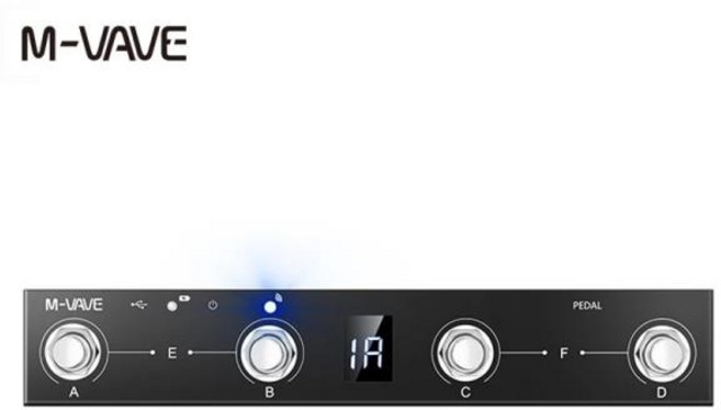 기타이펙터 M-VAVE 초콜릿 BT 무선 MIDI 컨트롤러 USB 풋 컨트롤러 페달 앱 제어 기타 4 스위치 지원, 01 Chocolate, 1개