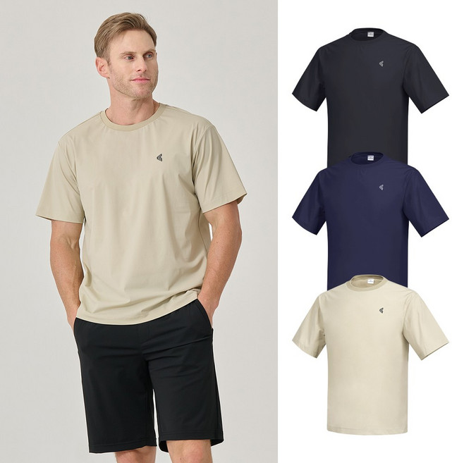 김영주 남성 아이스 베이직 나일론 냉감 반팔 티셔츠