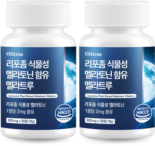 올리트루 리포좀 식물성 멜라토닌 함유 멜라트루, 2개, 30정 - 쿠팡