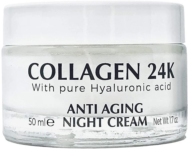 Delfanti-Milano 콜라겐 24K 나이트 크림 순수 히알루론산 함유 얼굴과 목 모이스처라이저 이탈리아산, Delfanti-Milano , 콜라겐 24K , 나이, 1, 50ml - 쿠팡