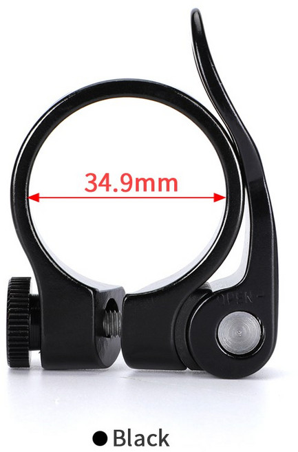 OUO 퀵 릴리스 시트 포스트 클램프 알루미늄 자전거 안장 31 8 MTB 27.2 클로저 용 예비 부품, 34.9mm 블랙 클램프, 1개