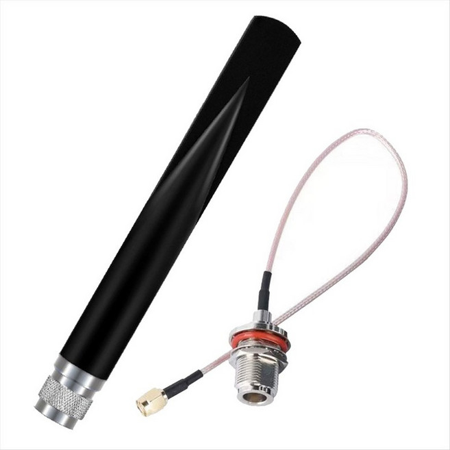 868MHz 915MHz Lora 안테나 5dBi 옴니 실외 N Male 커넥터 802.11ah Meshtastic LoRa HaLow 장거리 안테나 용, 검은색