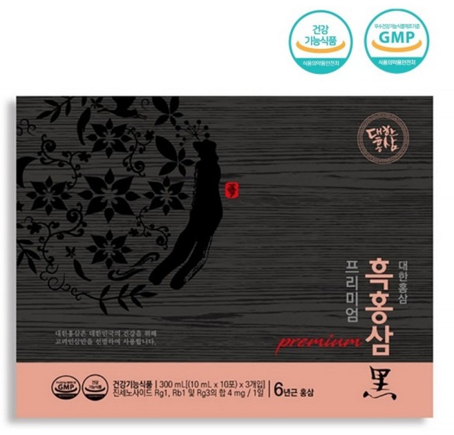 대한홍삼 흑홍삼 프리미엄 홍삼 스틱 10ml 30포, 1개
