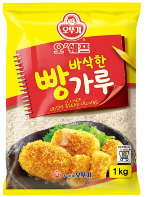 오뚜기 오쉐프 바삭한 빵가루 1kg, 4개