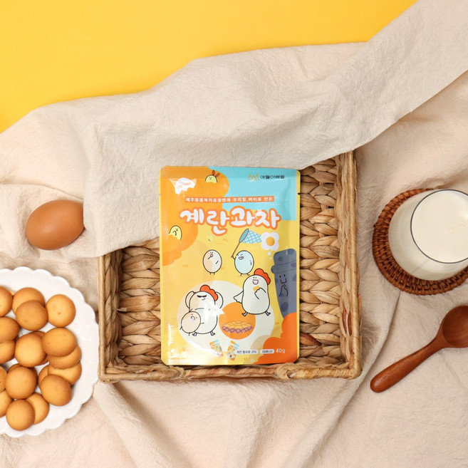 애월아빠들 우리밀 버터 계란과자 40g 동물복지유정란 아기계란과자, 1개