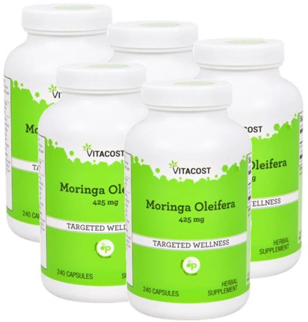 비타코스트 모링가 올레페라 캡슐 425mg Vitacost Moringa Oleifera, 5개, 240정 - 쿠팡