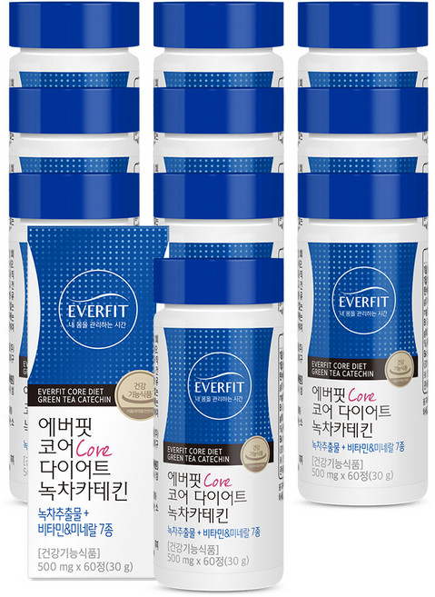 에버핏 코어 다이어트 녹차카테킨, 60정, 10개
