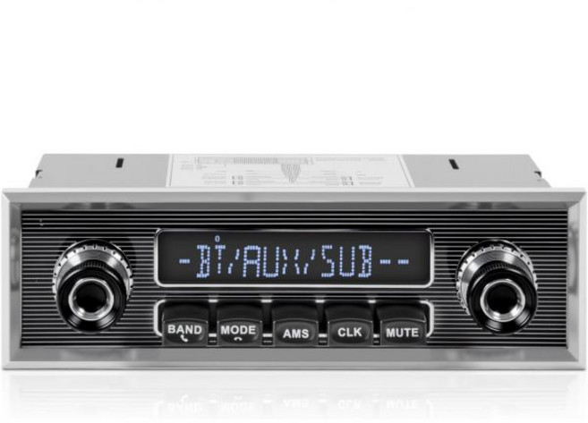 클래식 차량용 레트로 빈티지 라디오 - AM FM USB AUX EQ 서브우퍼 RCA 출력이 있는 싱글 딘 블루투스 카 스테레오, 클래식 차량용 레트로 빈티지 라디오 - AM FM US