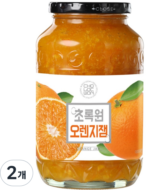 초록원 오렌지잼, 1kg, 2개