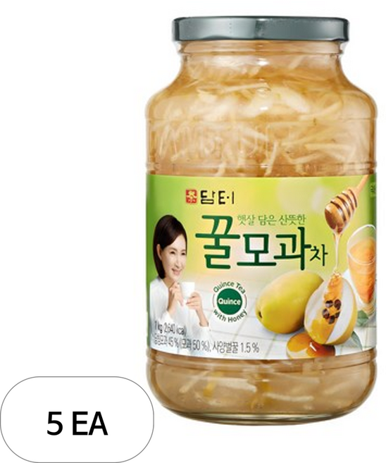 담터 꿀생강차A 1kg + 꿀모과차, 5세트, 5개, 1개입