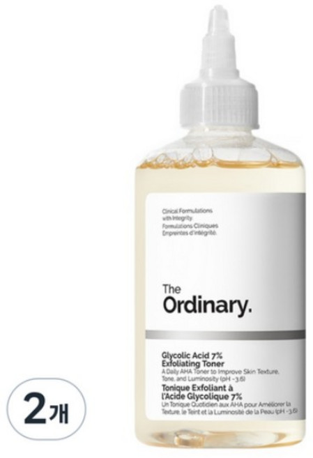 글리코릭 애시드 7% 엑스폴리에이팅 토너, 240ml, 2개