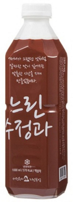 [서정쿠킹] 느린수정과 1L x 6병, 없음, 상세설명 참조