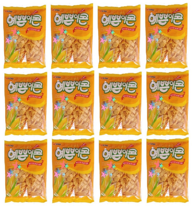 동아제과 예쁜이콘, 180g, 12개
